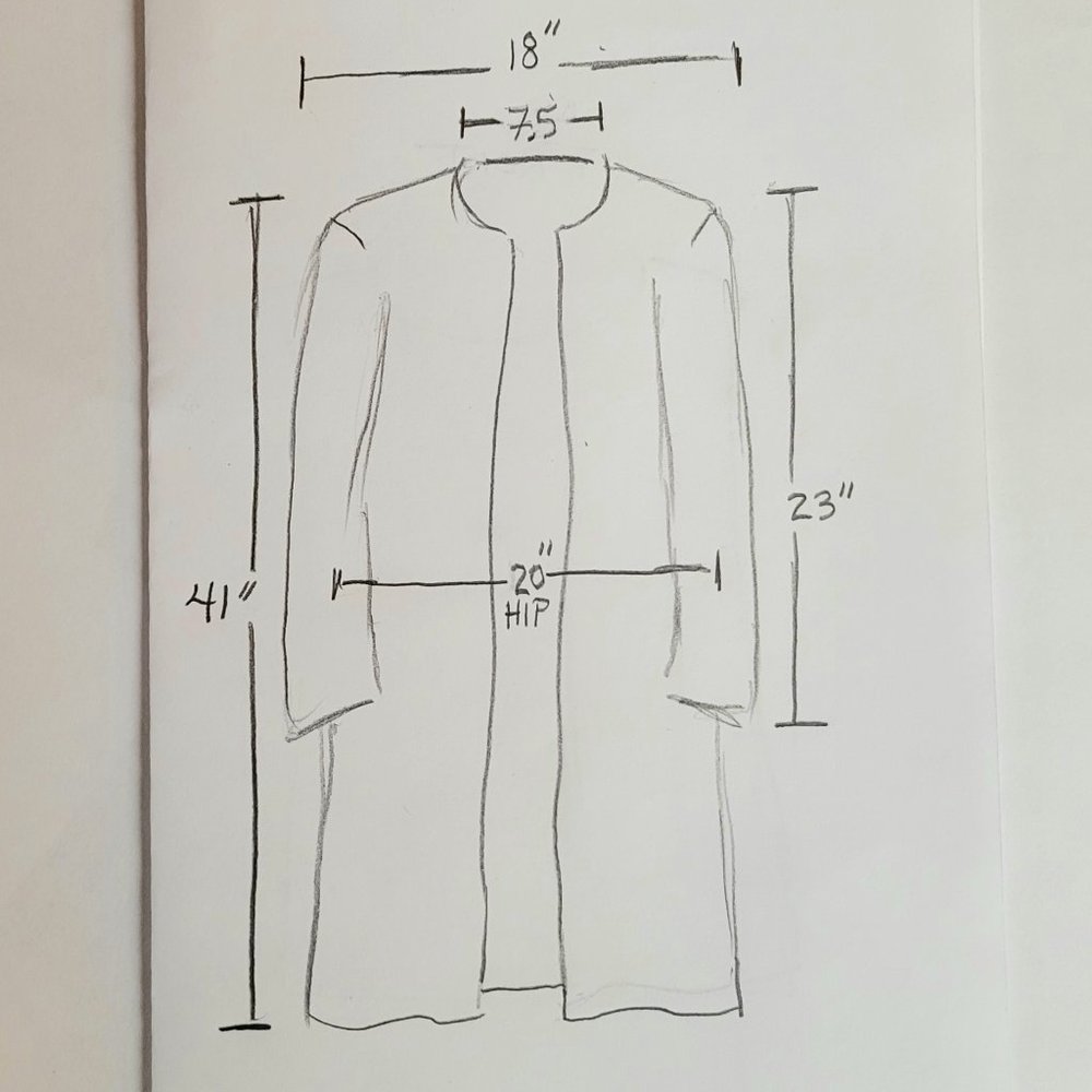 Chico’s Blue Turquoise Knit Open Front Long Cardigan Duster, Chico's Size 2 - Picture 11 of 11